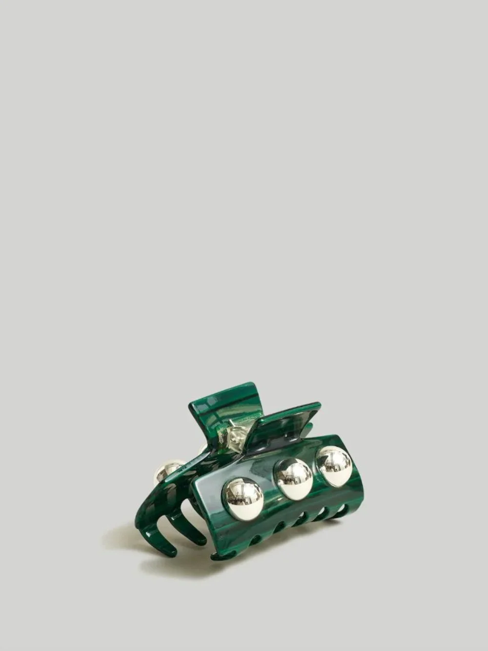 Madewell NWT Studded Medium Claw Hair Clip in Malachite Green